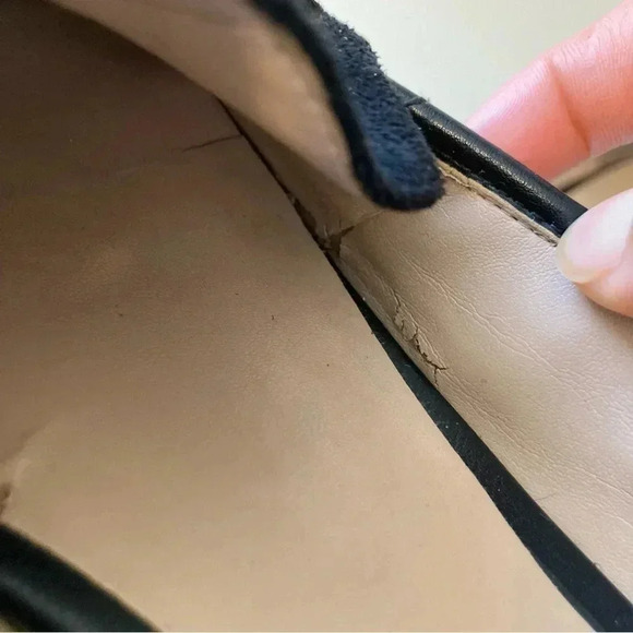 Aldo women's black leather point toe‎ slip on flats size 8 - Picture 10 of 16